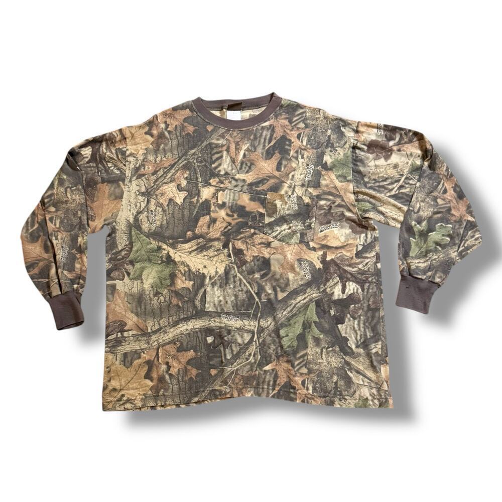 Vintage Ranger Hunting Shirt Mens Advantage Timber Camouflage Green Brown XL